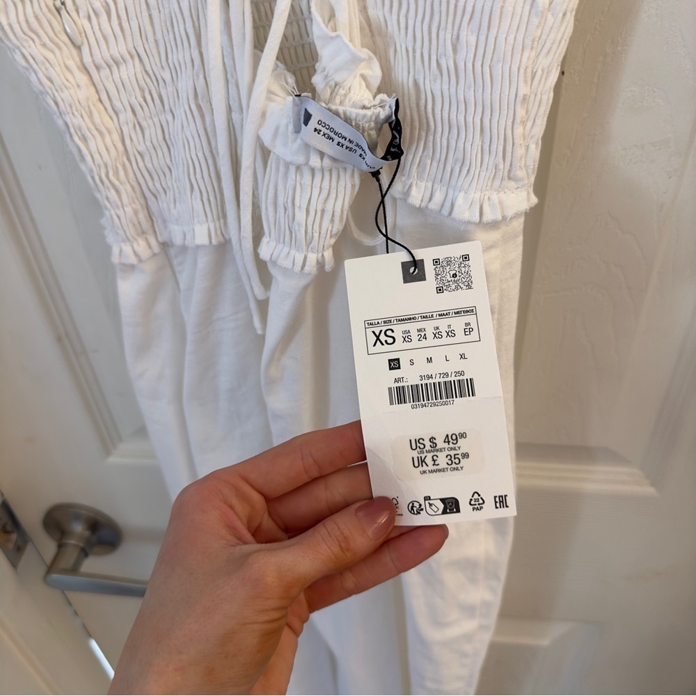 Zara white linen dress - Picture 4 of 5